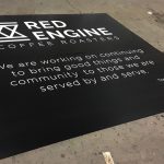 Red Engine Coffee Coroplast Lethbridge Signs