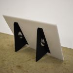 Small coroplast sign with stands Lethbridge