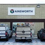 Ainsworth 2" White Powder Coated Aluminum Sign Lethbridge