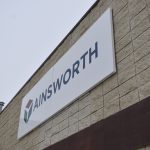 Ainsworth 2" White Powder Coated Aluminum Sign Lethbridge